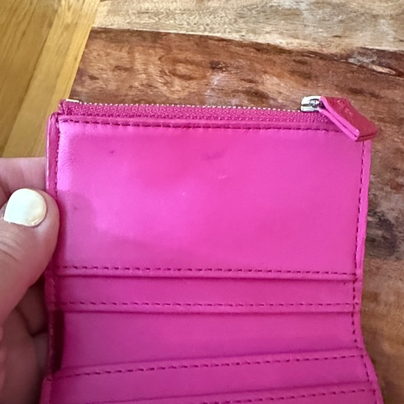 Hot Pink Leather Small Mz Wallace Wallet - Picture 4 of 4